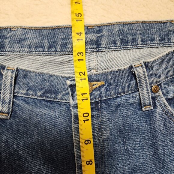 Wrangler 36x30 Medium Wash Regular Fit Straight Leg Denim Blue Jeans Western - Picture 5 of 7